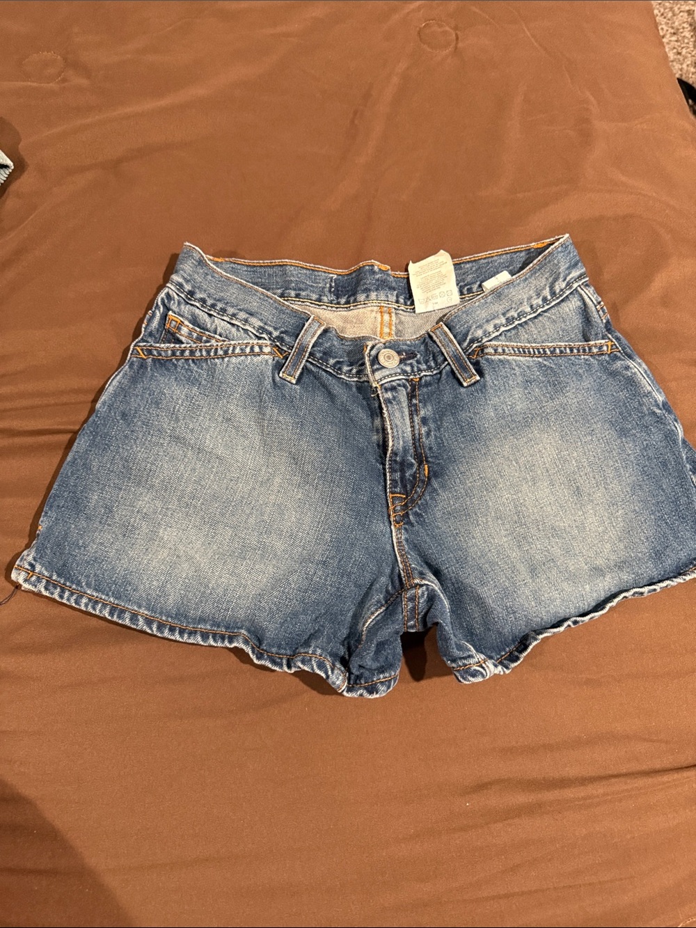 GAP Faded Blue High-Rise Denim Shorts